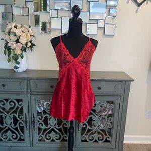 *NWOT* Elegant Red Lace Chemise